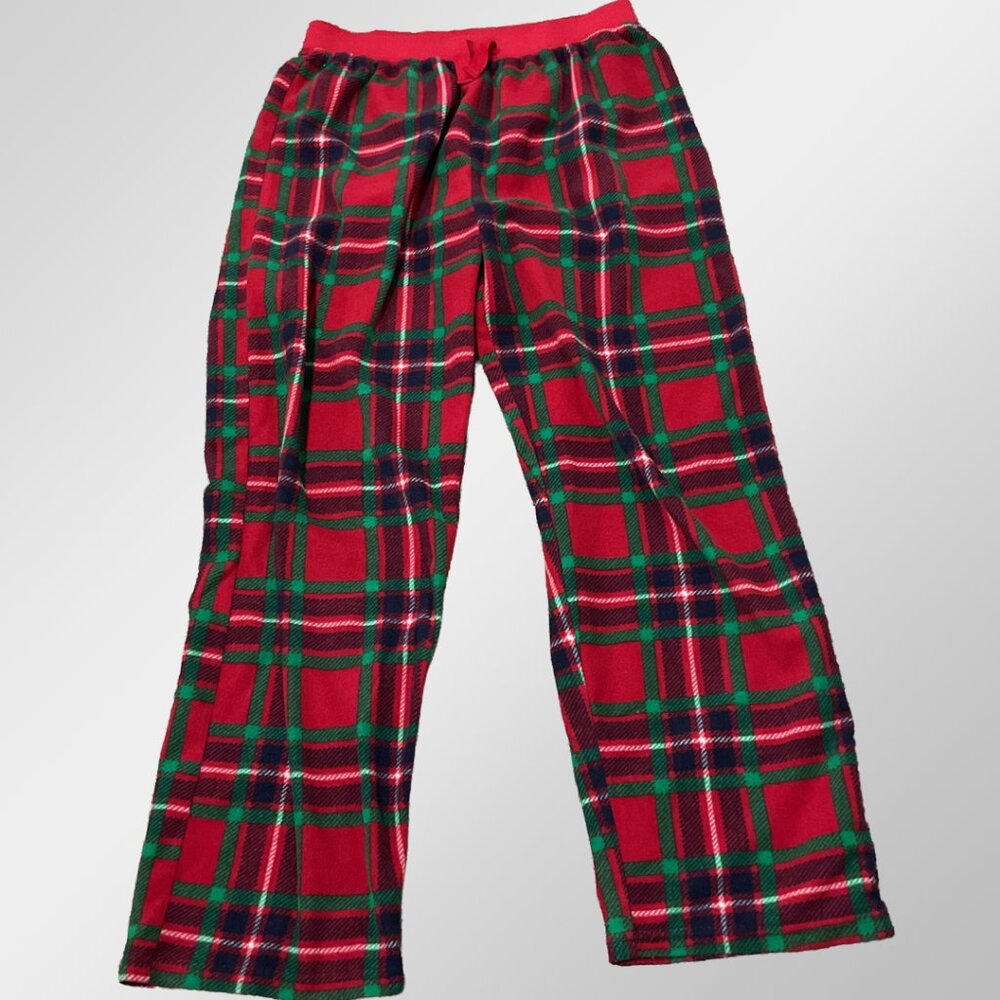 The Children's Place Boys XL Size 14 Red and Green Checkered PJ Pants